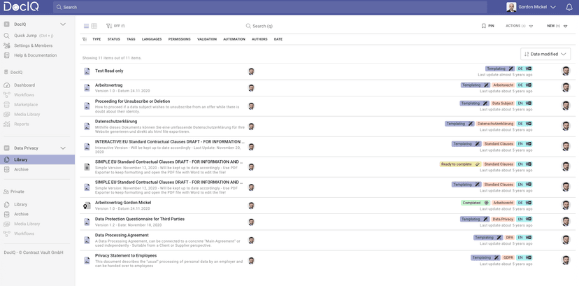 DocIQ document library