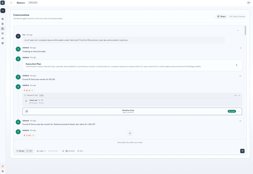 DocIQ Sphere research interface